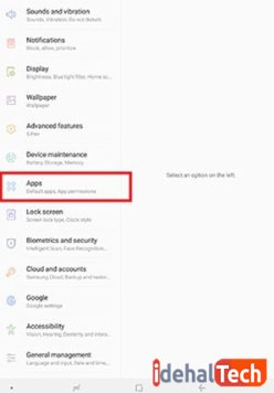 روی apps ضربه بزنید