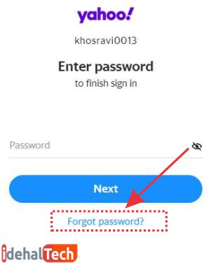 روی forget password کلیک کنید