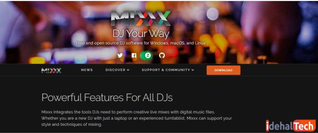 برنامه mixxx