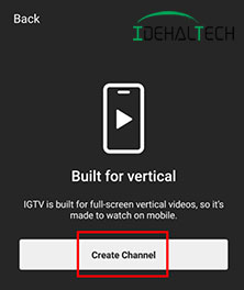ایجاد کانال در IGTV