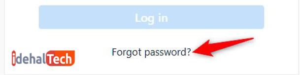 روی فراموشی رمز عبور ضربه بزنید