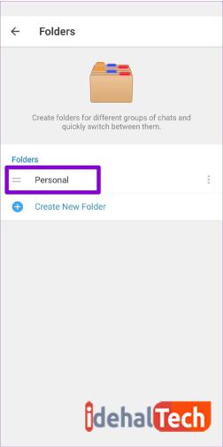 فولدر مورد نظر خود را در تلگرام انتخاب کنید