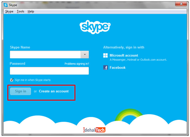 ساخت اکانت اسکایپ و راه اندازی اسکایپ در کامپیوتر