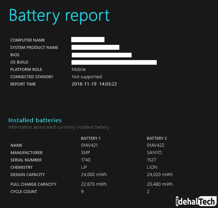 گزارش باتری+ویندوز 10+مک بوک