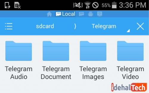 فایل های دانلود شده در تلگرام