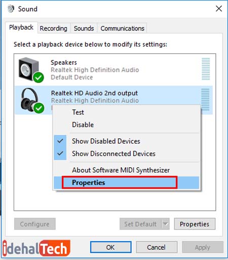 sound-playback-headset setting-properties