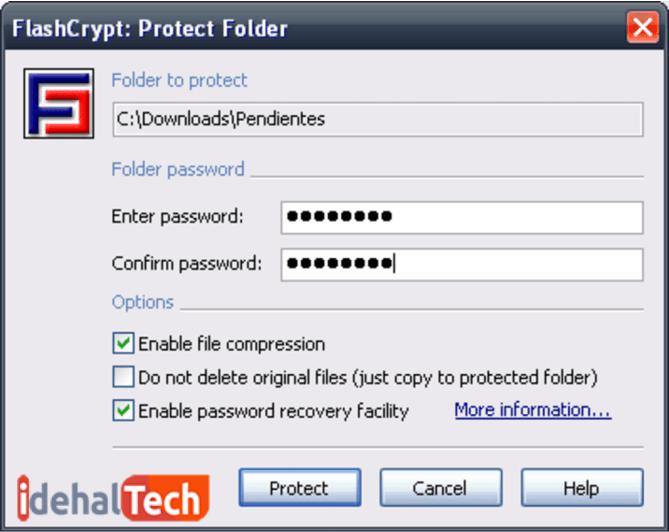 نرم افزار رمزگذاری پوشه FlashCrypt