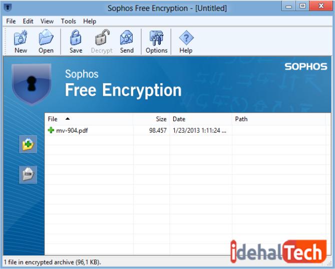 نرم افزار رمزگذاری پوشه Sophos Free Encryption