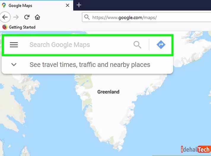 آموزش جستجوی مکان در گوگل مپ