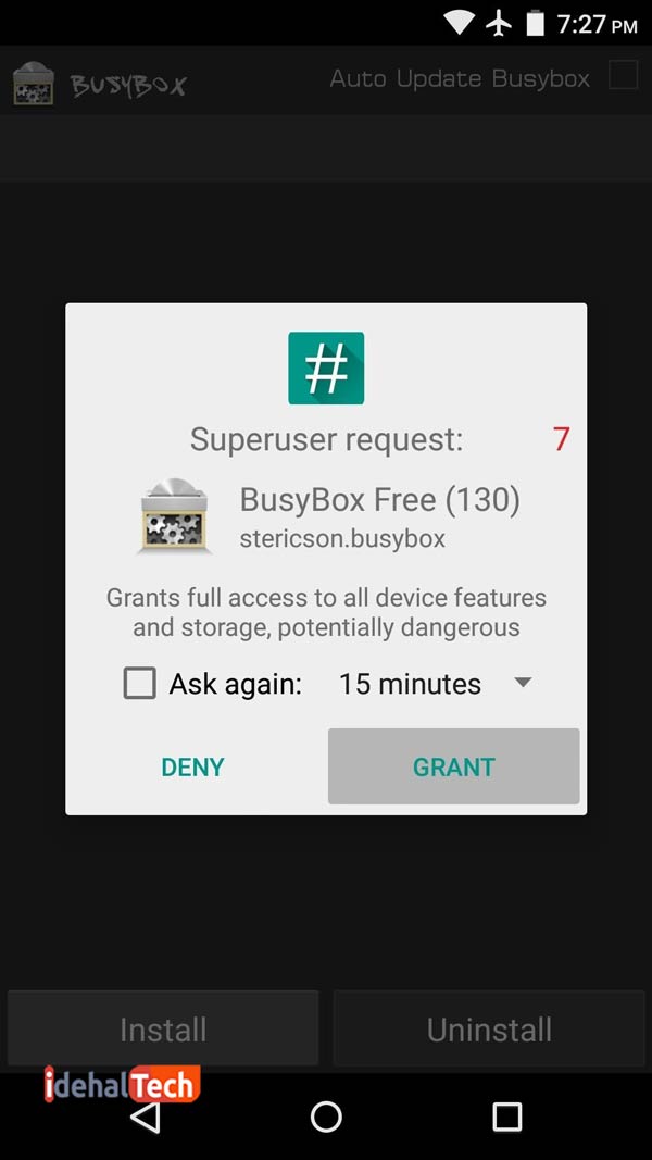 دسترسی super user در BusyBox