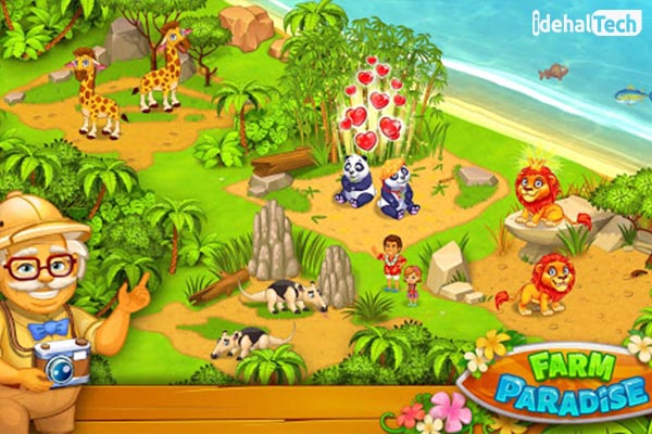 بازی مزرعه در اندروید FARM PARADISE: HAY ISLAND BAY