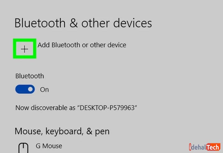 روی گزینه‌ Add Bluetooth or other device کلیک کنید