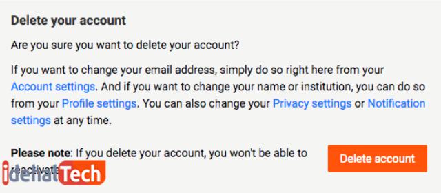 حذف حساب کاربری ایمیل 