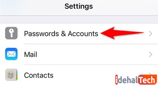 روی password&account ضربه بزنید