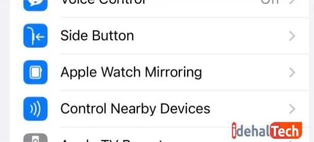 Settings > Accessibility > Apple Watch Mirroring را دنبال کنید.