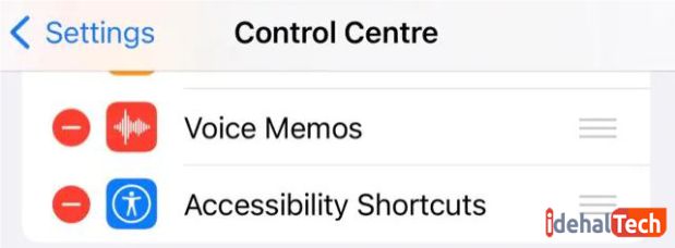 در کنار گزینه Accessibility Shortcuts روی علامت + ضربه بزنید. 