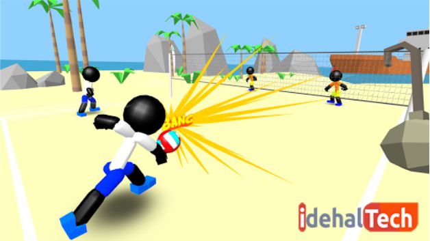 بازی والیبال Stickman Beach Volleyball