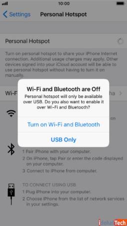 روی Turn on Wi-Fi and Bluetooth کلیک کنید.