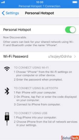 بر روی Wi-Fi Password ضربه بزنید و رمزی برای آن اختصاص دهید.
