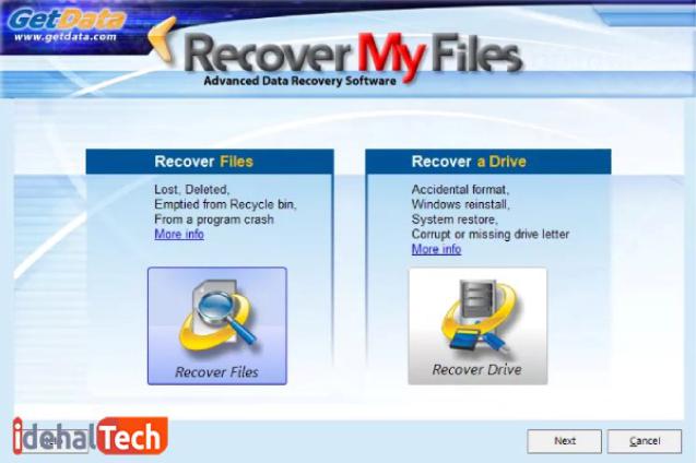 استفاده از نرم افزار ریکاوری هارد اکسترنال Recover My Files