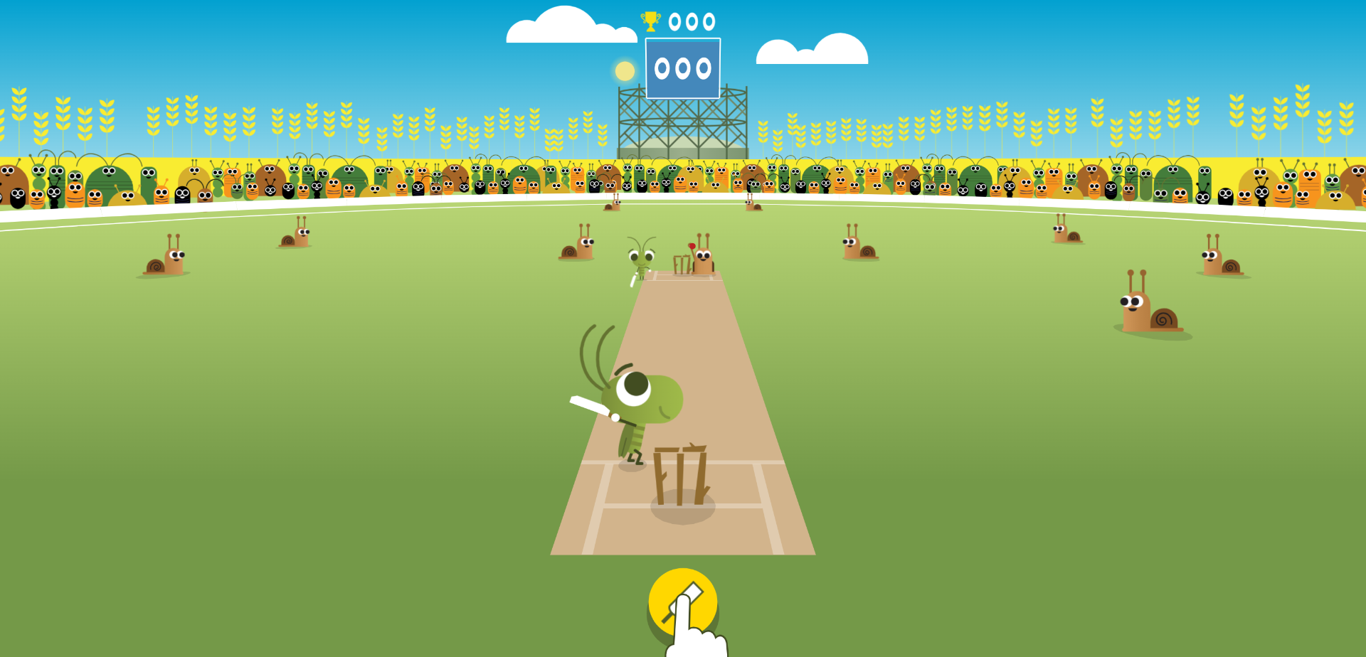 بازی Doodle Cricket گوگل