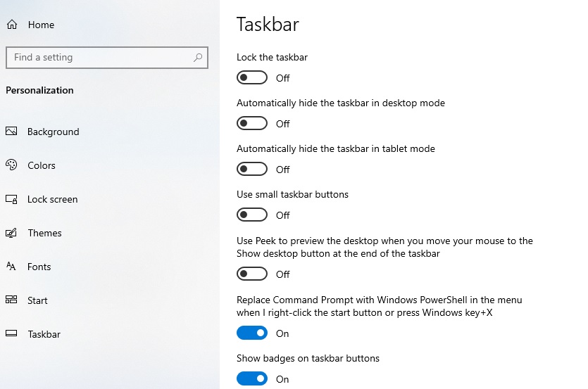 تغییر زبان کیبورد در ویندوز 10 - تنظیمات نمایش آیکن تغیر زبان در پایین صفحه نمایش
