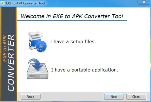 ابزار EXE to APK converter برای تبدیل EXE به APk در اندروید مناسب است.